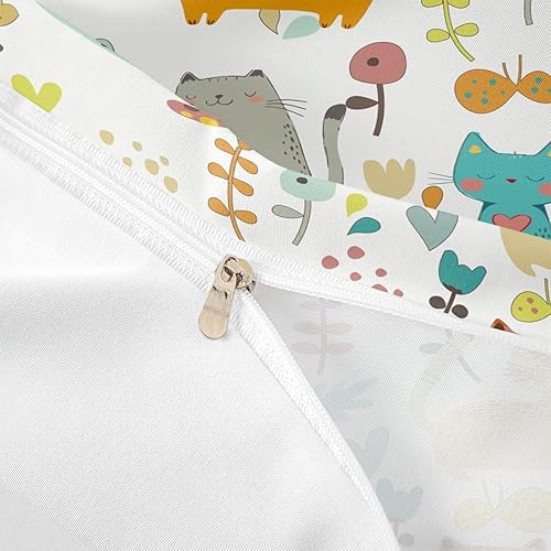 Vista 86 de Funda de edredón de zorro individual, funda de edredón de zorro de dibujos animados, búho de zorro bosque, juego de ropa de cama para niños, Multi 07