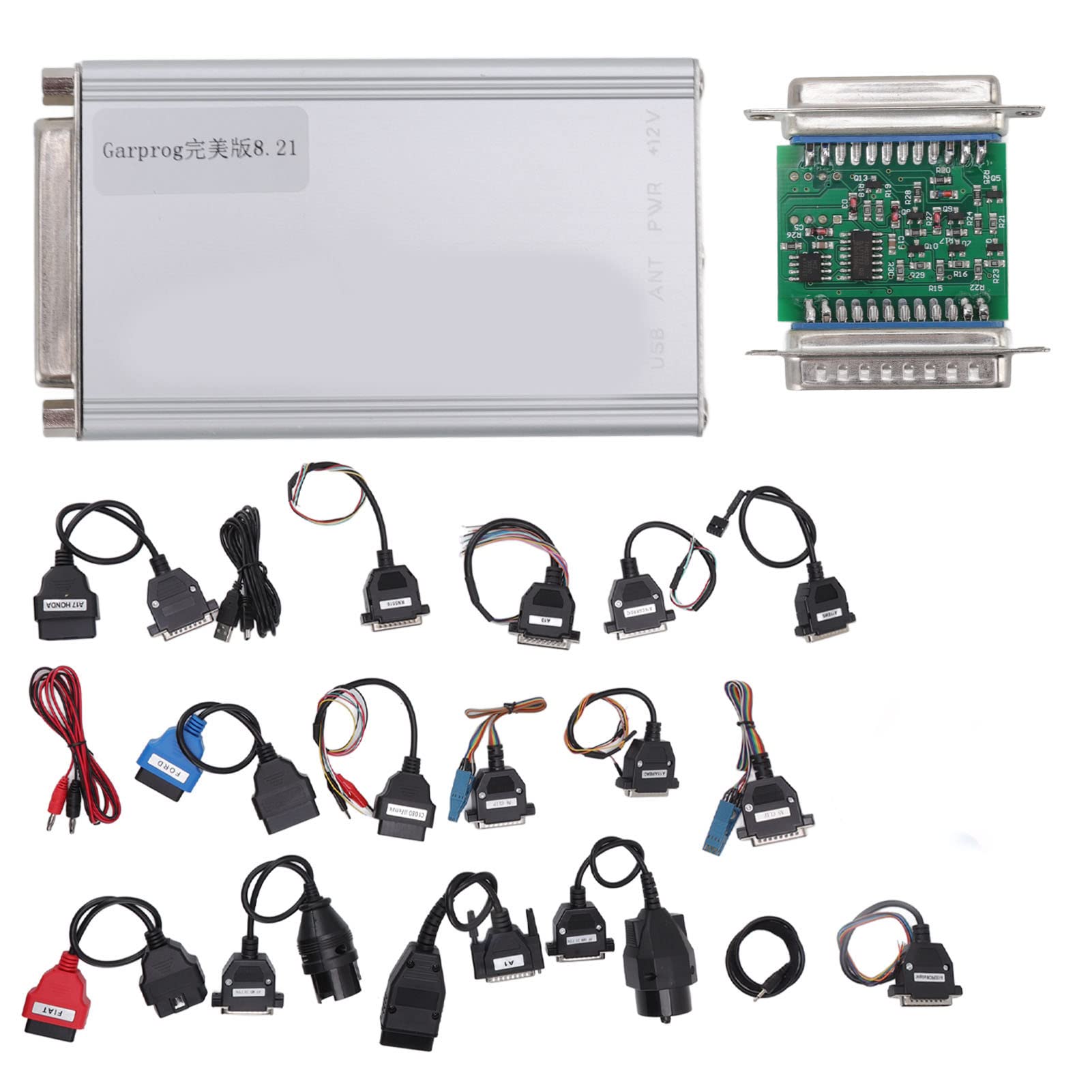 Herramienta de diagnóstico para Coche 20 Piezas, Compatible con Win XP/7/8/10, escáner Universal multifunción en Aluminio y ABS programación línea