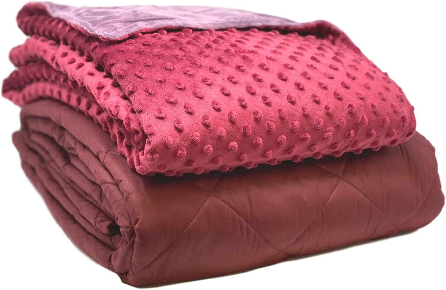 Aviano Weight Blanket 20 lbs (Burgundy & Lilac) for Queen