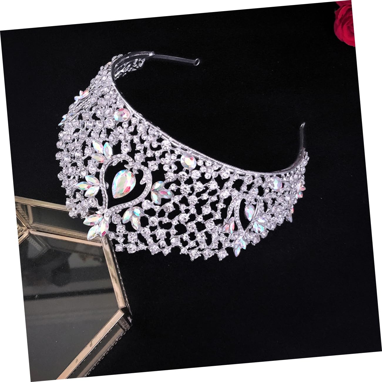 Nakrycie głowy, opaski ślubne, kryminał cyrkon mody opaski na głowę krążą ślubne tiara rhinestone tiara Pearl Hair Akcesoria (srebrne)