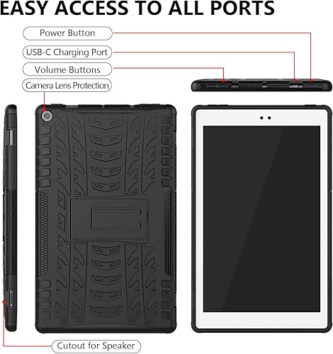 Miniatura 4 de ROISKIN Funda con función atril de 2 capas resistente a prueba de golpes para niños 2021 Release Tablet 10 y 10 Plus funda de 11 generación sin