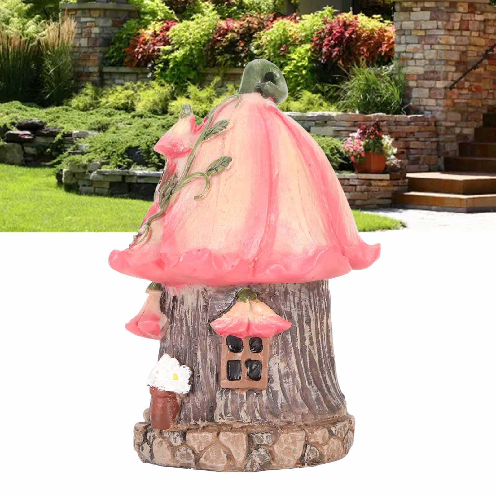 Gnome Fairy House, Żywica Fairy Garden House Outdoor Garden Figurka Dekoracja Gnome Fairy Home Ozdoba na Patio Yard Trawnik Wystrój Zewnętrzny