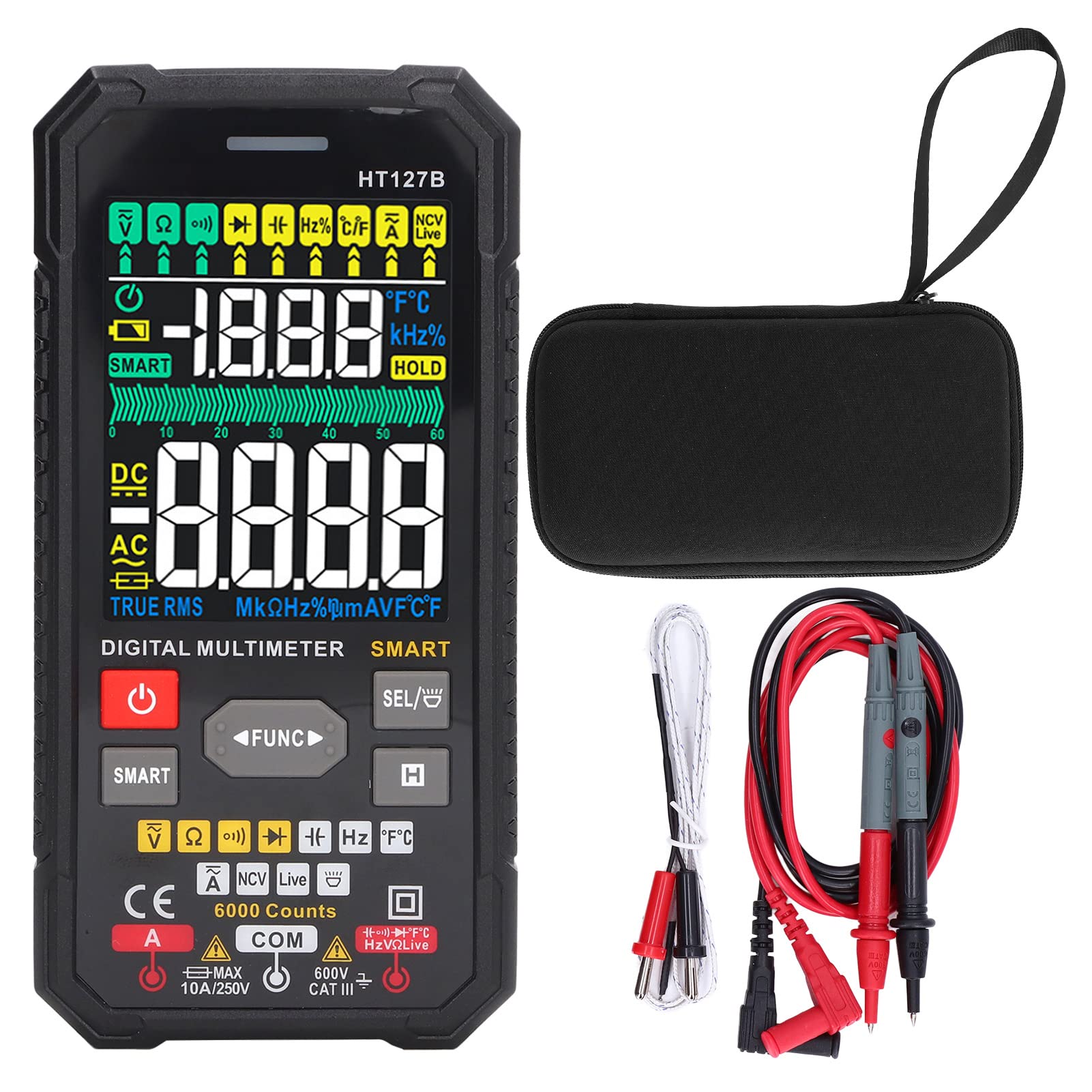 Multimetro Digitale Tester Portatile Ad Alta Precisione per Elettricisti e Appassionati di Fai da Te Materiale ABS Display LCD 3 Risultati