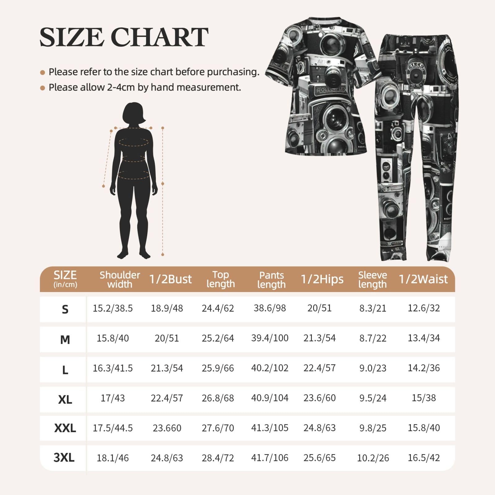 Retro Cool Camera Collection Print damska piżama z krótkim rękawem zestaw bielizna nocna lato miękka wygodna domowa bielizna nocna