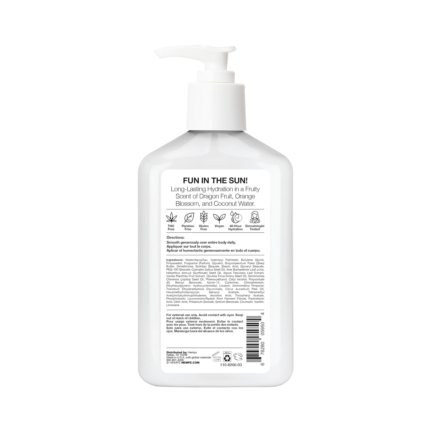 Hempz Limited Edition Palm Breeze Body Moisturizer, 8.5 fl.oz. image 2