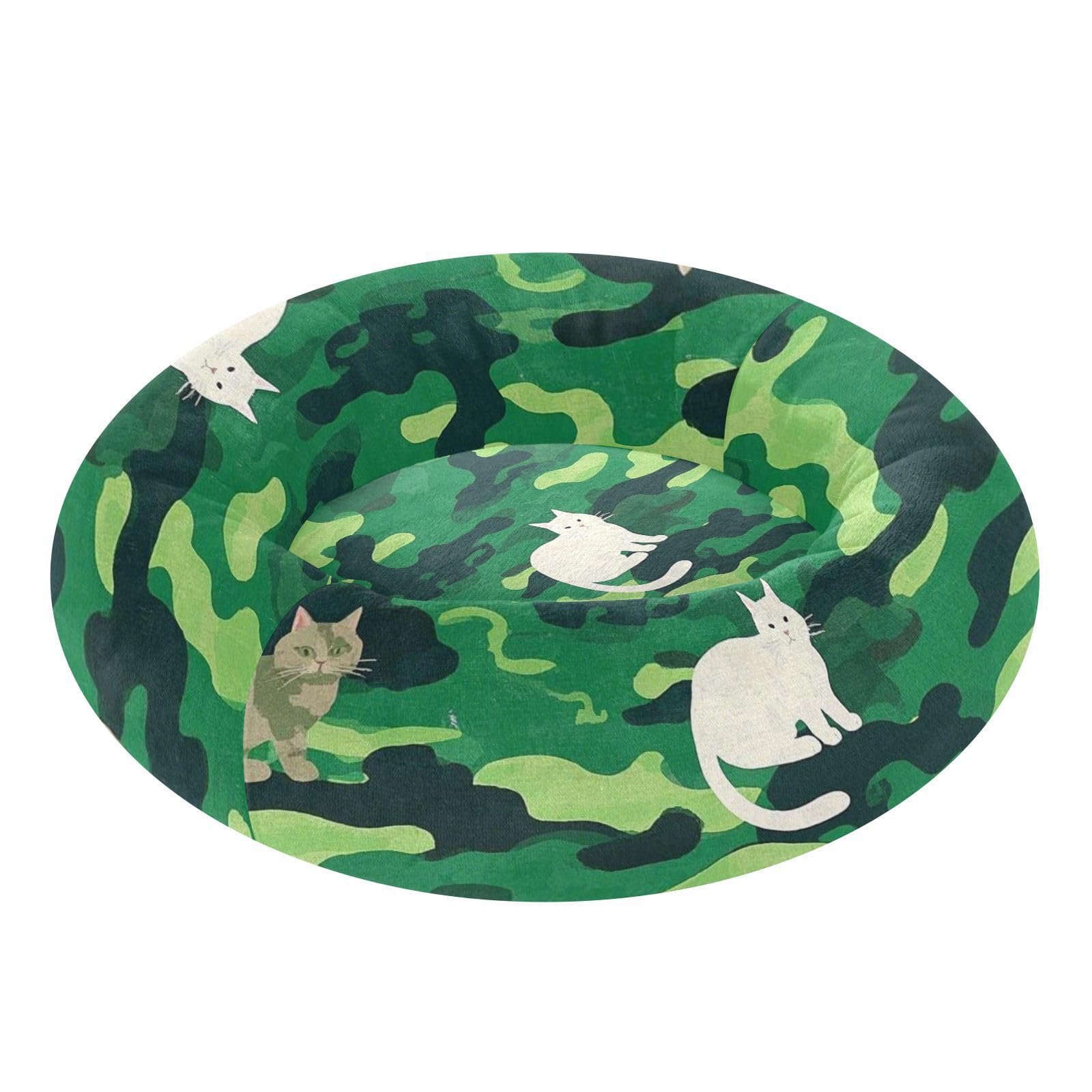 Lit amovible pour chien contre les mauvaises odeurs - Coussin lavable XS vert
