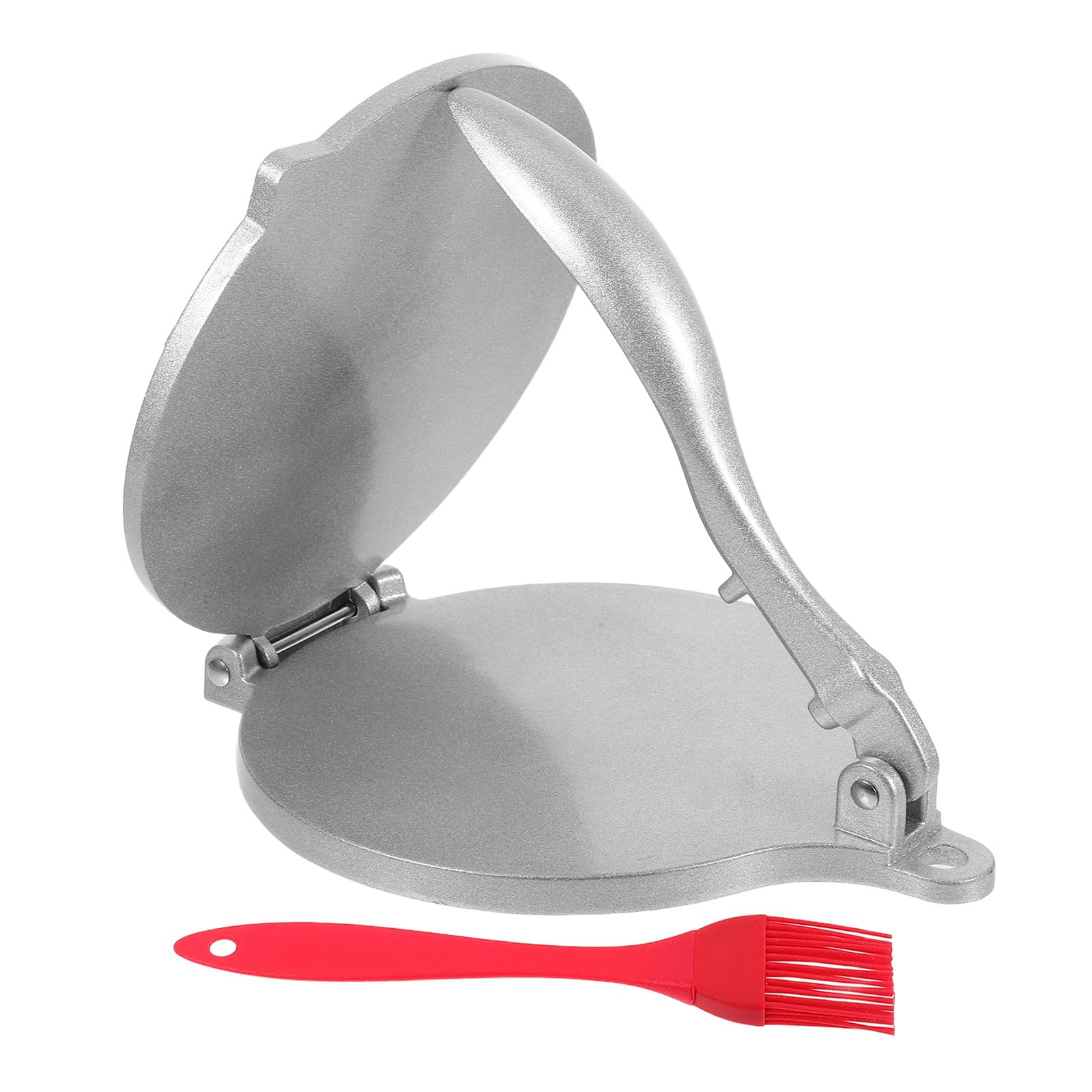 ibasenice Herramienta Multiusos para Presionar Masa de Empanadillas y Pierogi 20 CM de Aluminio Superficie Antiadherente y Cepillo para Cocinar en Hogar