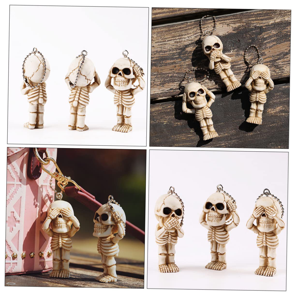 Colgante De Calavera Accesorios Escritorio Accesorios De Escritorio Colgantes Llavero Plantas Falsas Decoracion Coche Decoración De Halloween Cadenas Resina