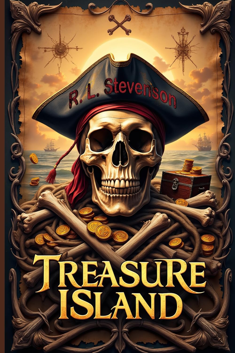 Treasure Island, Classic Illustrated: The legendary action and adventure novel about pirates and treasure
