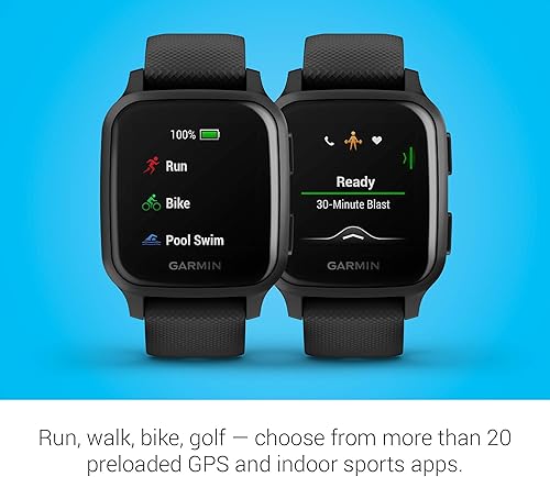 Miniatura 5 de Garmin Venu Sq Music, reloj inteligente GPS con pantalla táctil brillante, cuenta con música y hasta 6 días de duración de la batería, negro