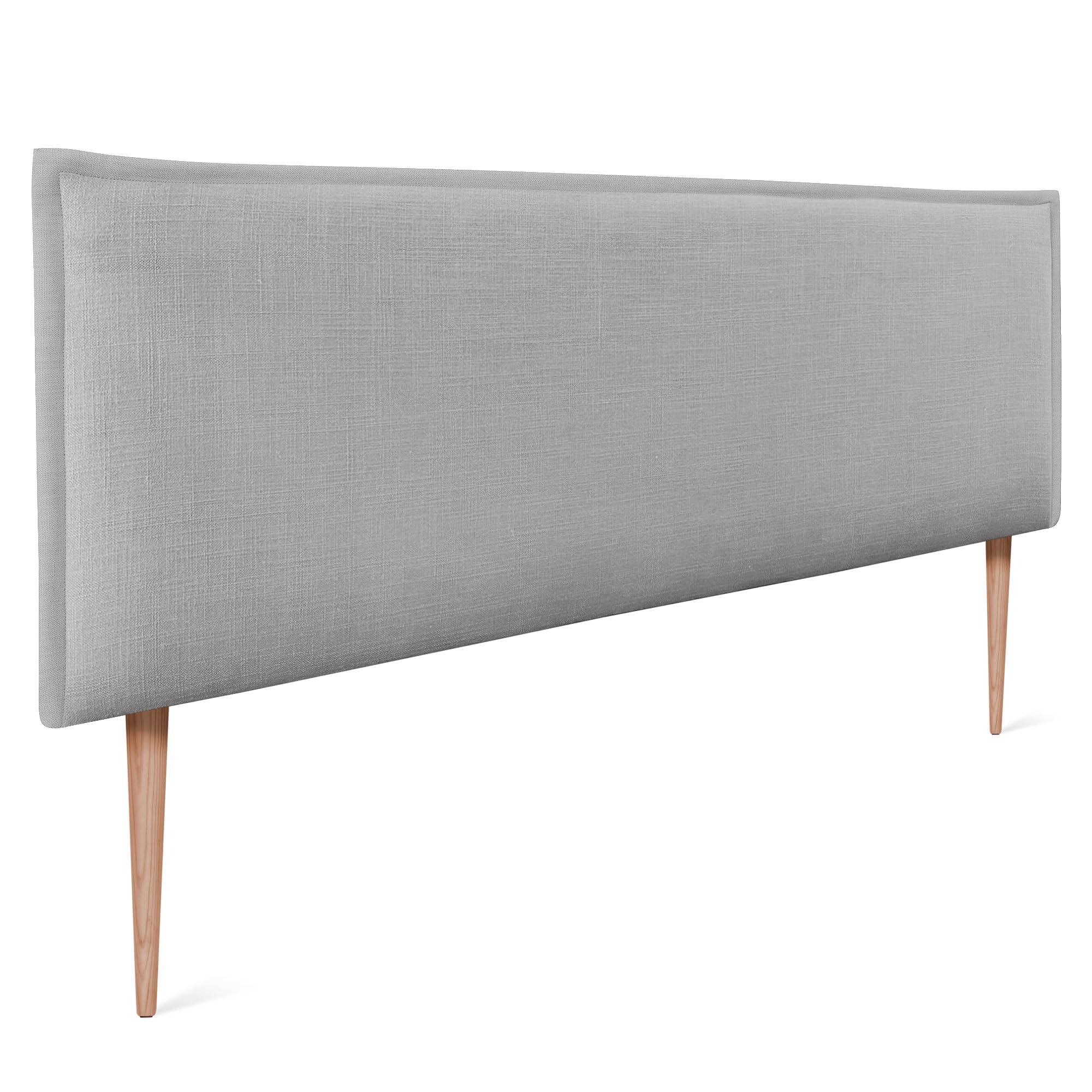 DHOME Solid Natural Linen Headboard with Trim Upholstered Headboard Bed Bedroom Modern Top Trending (Pearl Linen, 160 x 105 cm with Legs (Beds 150/160))