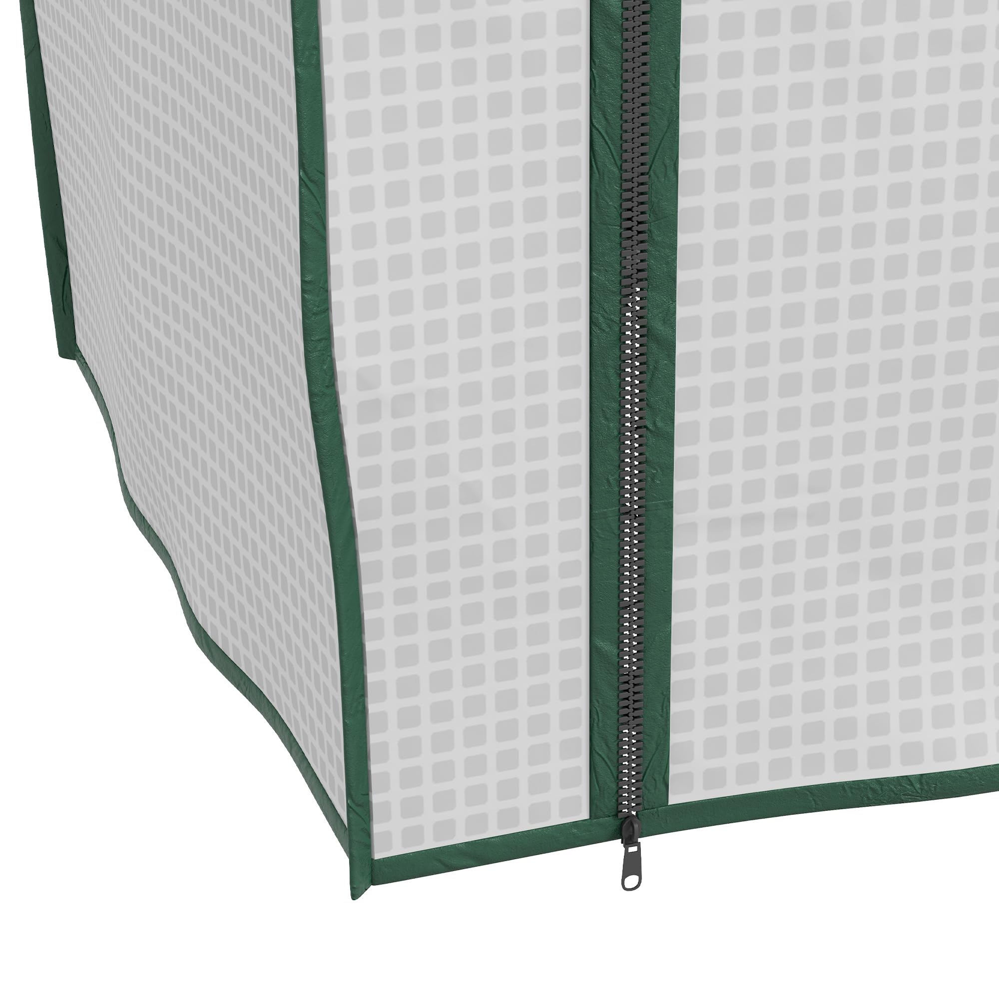 Outsunny Serre de Jardin avec étagères 3 Niveaux, Serre de Balcon, bâche renforcée PE, châssis en Acier, Porte zippée Enroulable, pour légumes Plantes Fleurs, 59 x 39 x 127 cm, Blanc