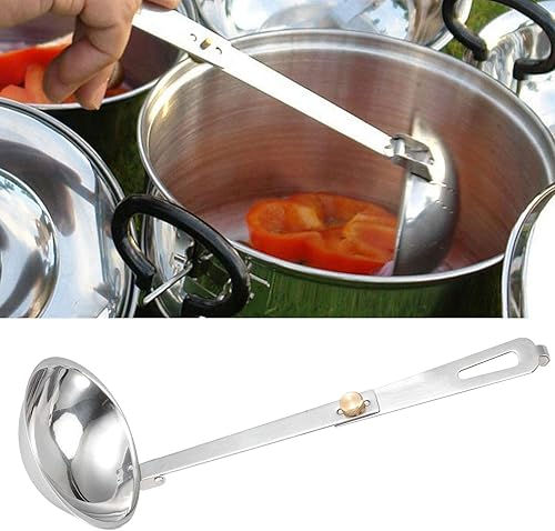 Miniatura 3 de Cuchara antideslizante portátil de acero inoxidable para exteriores, cuchara plegable, cubiertos y utensilios de cocina saludables ecológicos para