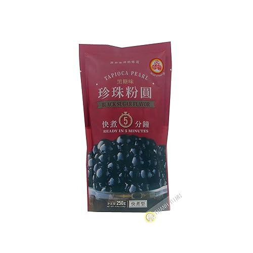 BOBA - Té de burbujas de perlas de tapioca negra, paquete de 2 (cada uno de 8.8 onzas) + 1 paquete de 50 pajitas BOBA (colores variados)