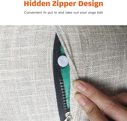 Miniatura 4 de Fundas para sillas de pelota de ejercicio, solo fundas para yoga, pilates, embarazo, equilibrio, asiento de parto, entrenamiento, estabilidad, silla