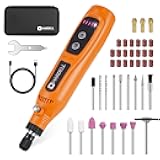 Mini Cordless Rotary Tool 3.7V, 5-Speed Rotary Tool Kit with 43 Accessories, Type-C Charging Power Rotary Tool for Engraving, Sanding, Polishing, Drilling, Grinding, Small DIY Crafts