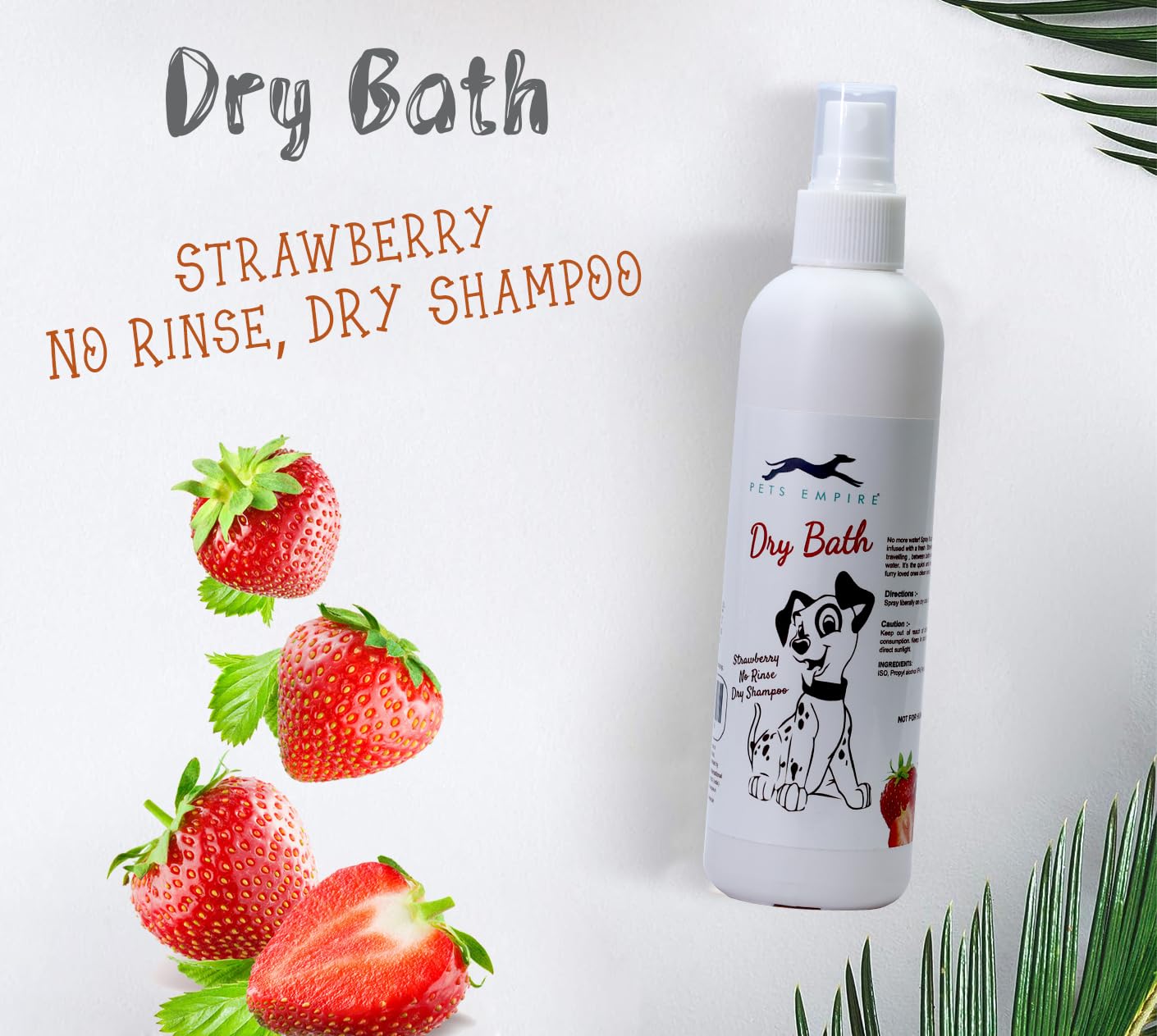 Pets Empire Shampoo for Dogs (Pack of 1 x 250gm)| Strawberry Dry Bath Dog Shampoo | Natural Anti-Fungal, Anti-Itching Formula | Soothes Itching, Rashes, Infections | Healthy, Shiny Coat 3
