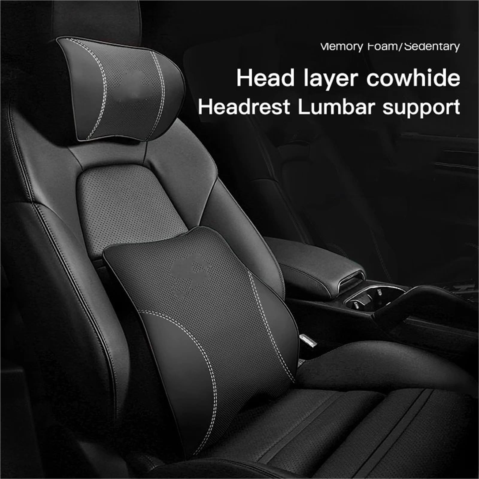 poduszka do jazdy Car Seat Headrest Do DS DS4S DS5 5LS DS3 DS4 DS6 DS7 DS9 WILD RUBIS SPIRIT E-Tense Zagłówek Fotela Samochodowego Poduszka Lędźwiowa Wnętrze(H-Red-Lumbar)