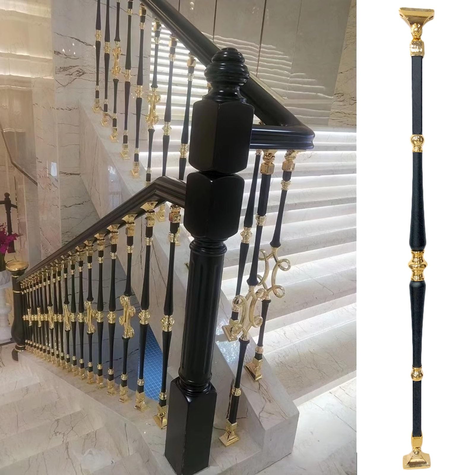 Balustres en aluminium ronds au design moderne pour aménagement de balcon