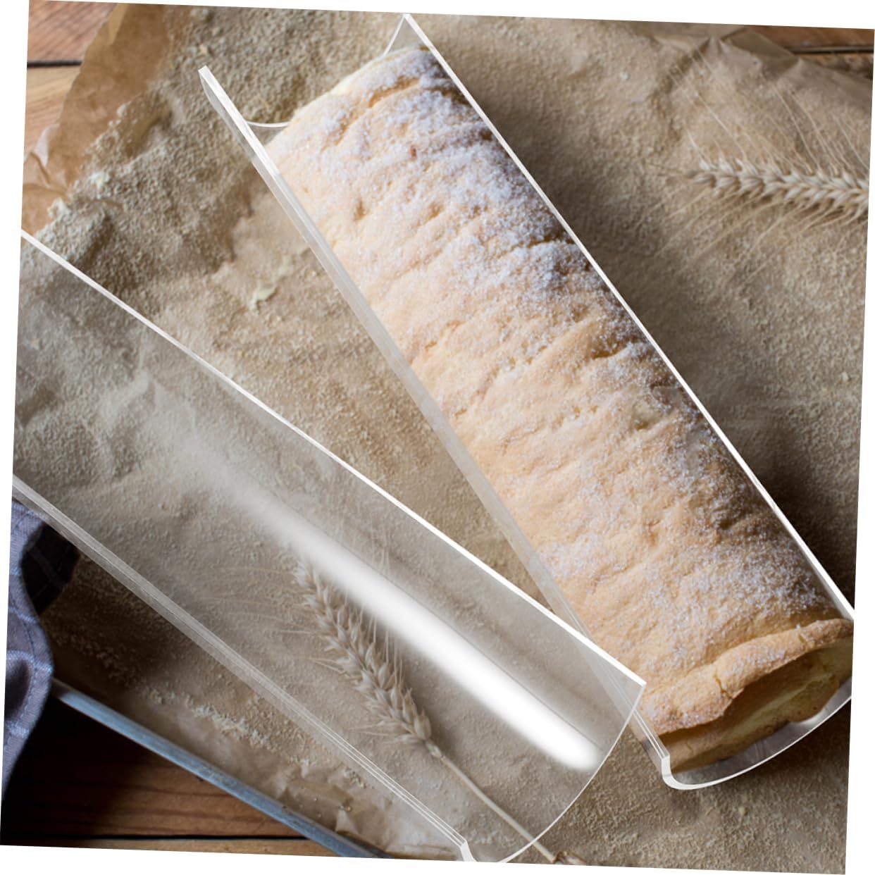 LIFKOME 2pcs Acrylic U-shaped Cake Roll Stand Swiss Roll Molding Tools for Baking Essential Dessert Making Accessories