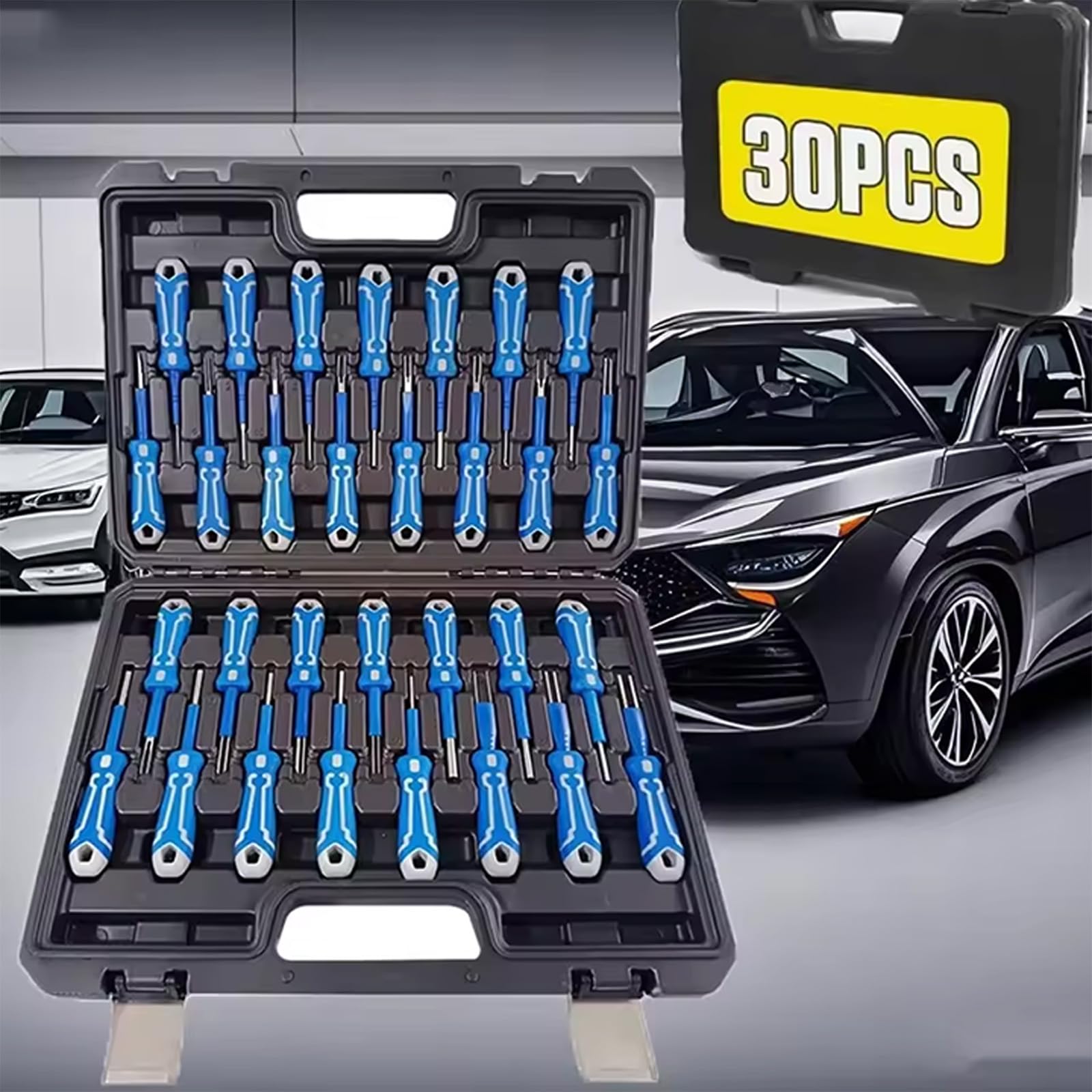 30 piezas de terminales eléctricos automotrices, herramienta de extracción de pines para coche, camión, motocicleta, reparación de conectores de cables, herramienta de terminales eléctricos de