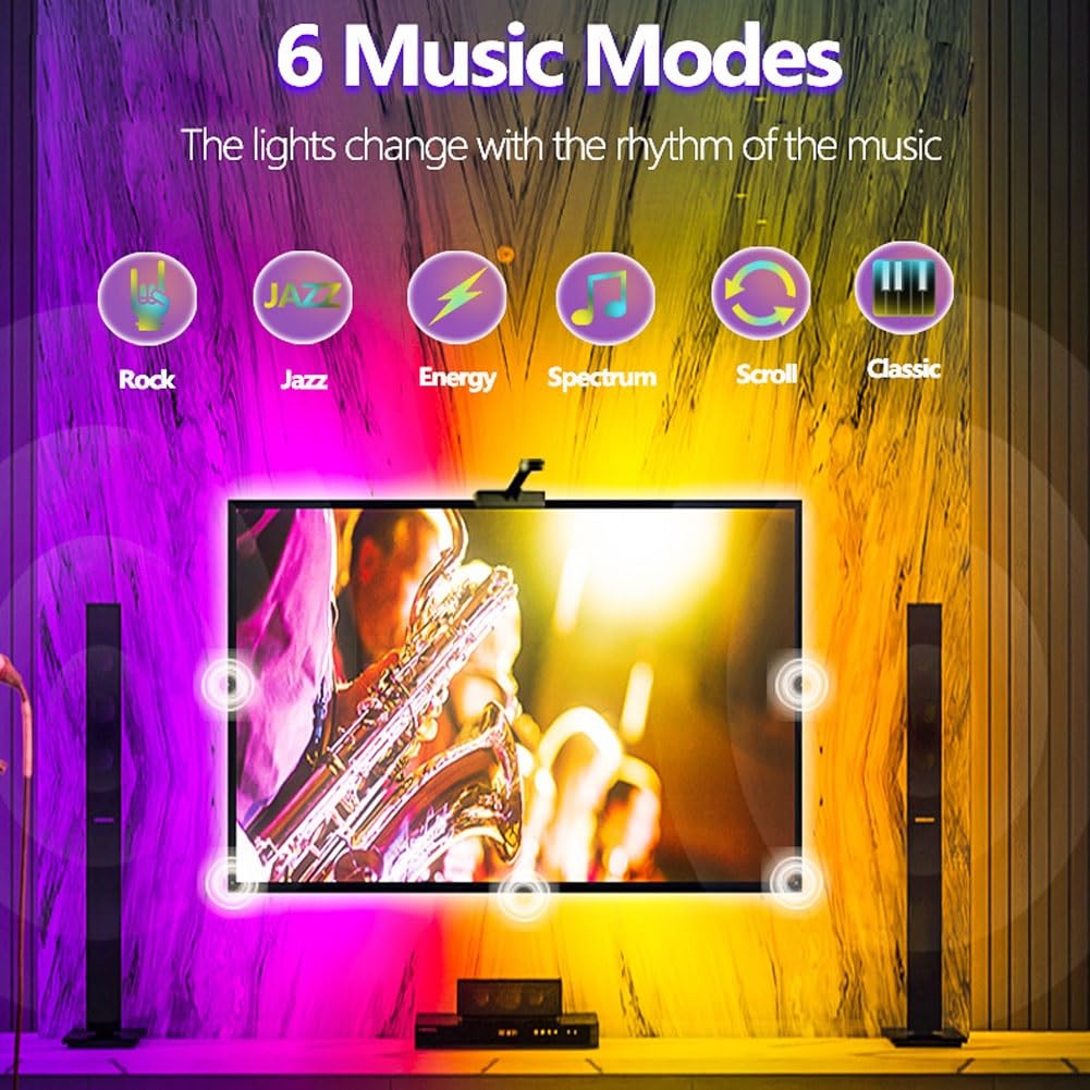 Striscia luminosa a LED for TV,luce gioco a LED con fotocamera su schermo,barra luminosa ambientale for TV con display da 55-75 pollici,barra luminosa LED con sincronizzazione della luce dello schermo