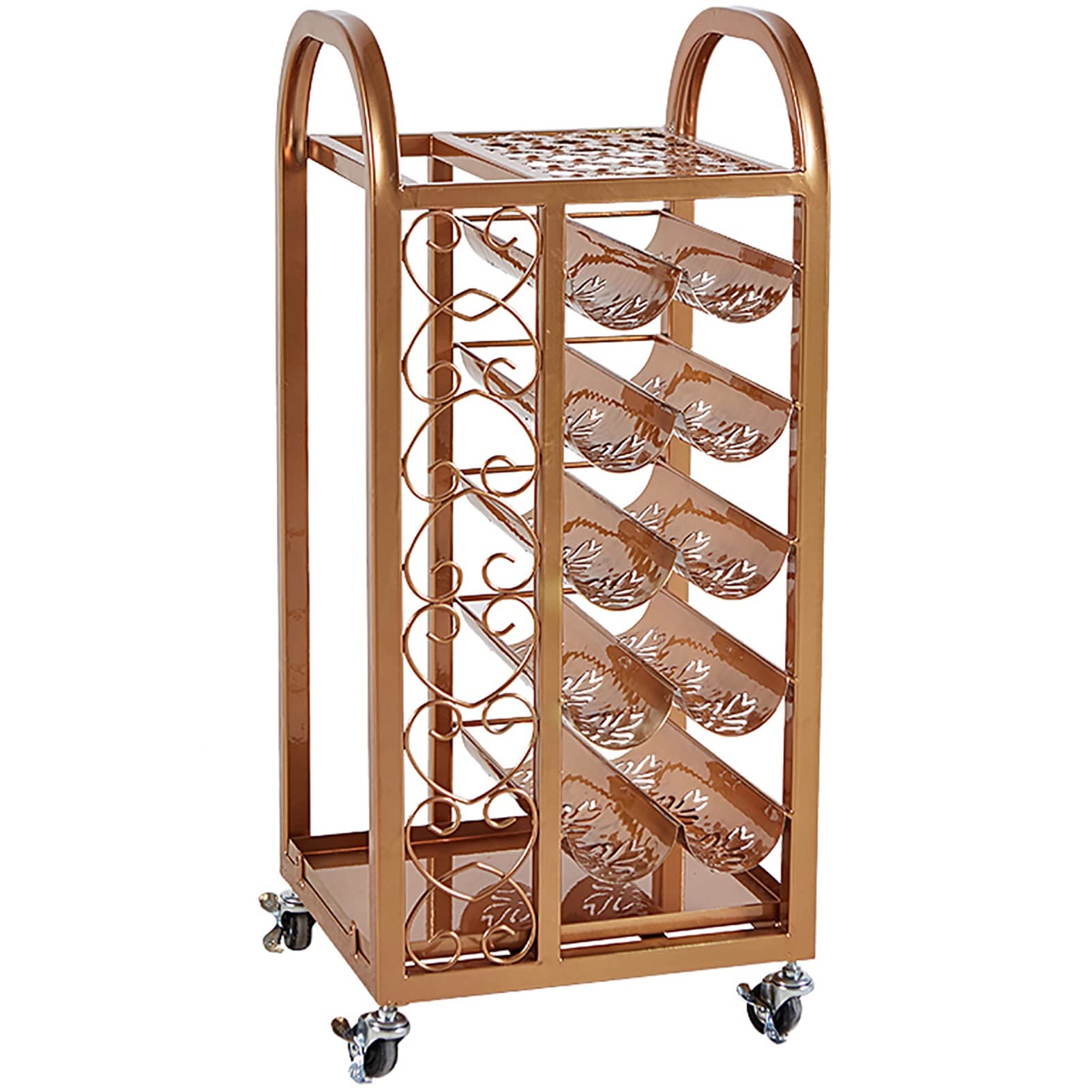 Porte-parapluie vintage doré chariot organisateur grand format