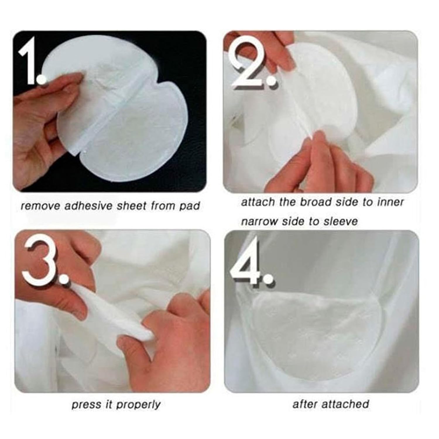 200 Pcs (100 Pairs) Underarm Armpit Sweat Pads, Summer Deodorants Cotton Pads Dress Disposable Stop Sweat Shield Guard Absorbing
