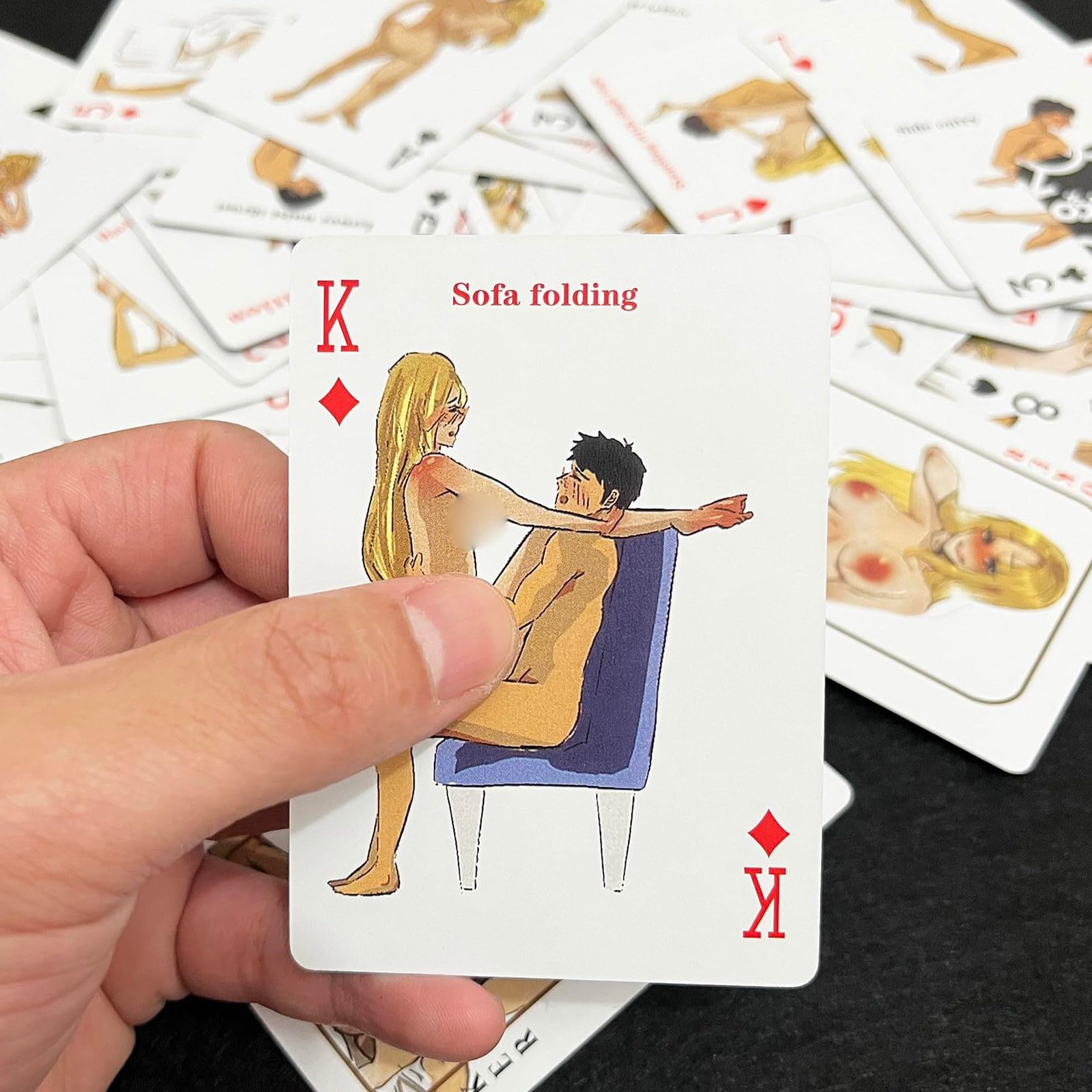 Regali di San Valentino Coppie Adulti Poker Gioco Poker Camera Da Letto Giochi Notturni Regalo per Lui & Lei BZa382 (Nero, Taglia Unica)