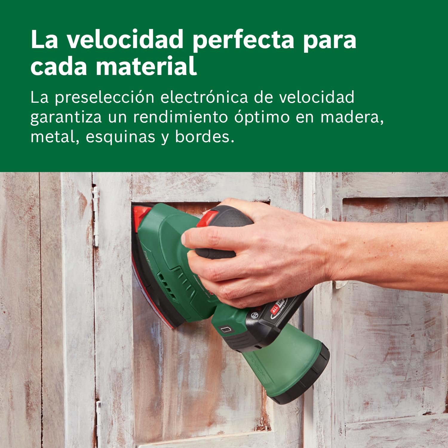Bosch lijadora a batería UniversalSander 18V-10 (sin batería; sistema de 18 voltios; para bricolaje en madera; con 32 papeles de lija; en embalaje de cartón) – Edición para Amazon