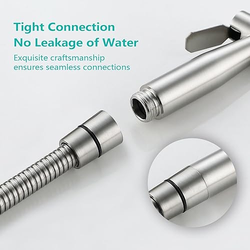 Miniatura 6 de BARROCK Bidé de mano de latón de metal 100% para inodoro, cabezal rociador de alta presión oro cepillado