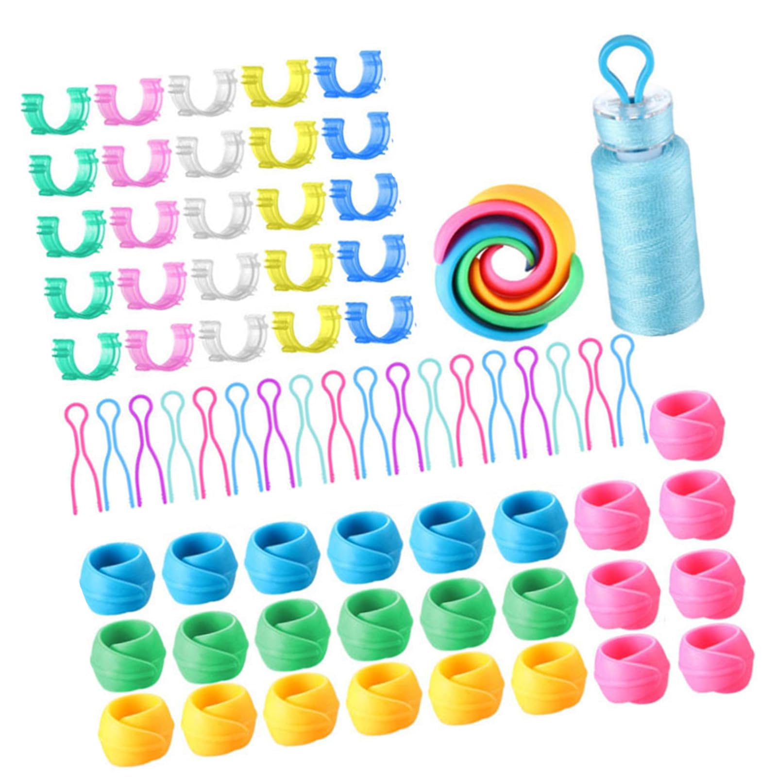 Kalttoy Anti Slip Spool Clip Set Thread Spool Organiser Clamps for Thread Bobbins Quilting Crafting Sewing Accessories Craft Clip