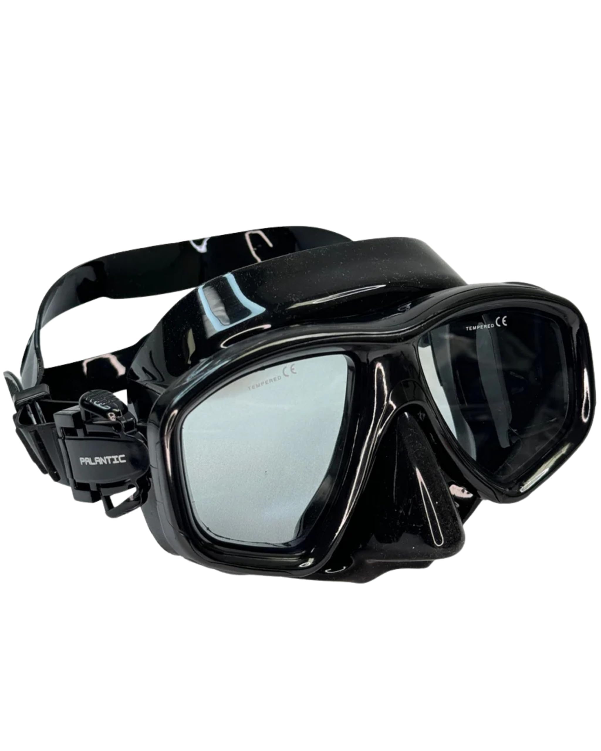 Palantic M36 Dive Masks Farsighted Lens –Silicone Snorkel Mask with Full Magnification Lenses, Tempered Glass, Leak-Proof Skirt – Clear Underwater Vision, Black (+2.5)