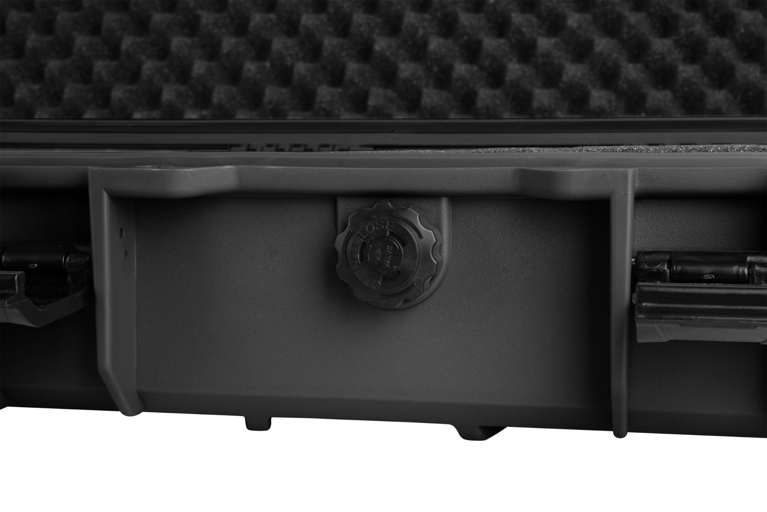 GSG Gewehrkoffer 100cm Schwarz mit Rollen & Druckausgleich wasserdicht Würfelschaum Langwaffenkoffer Waffenkoffer Gewehr Koffer Transportkoffer Schutzkoffer