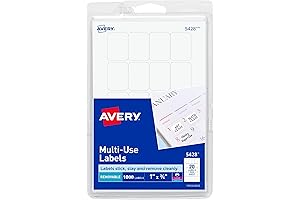 Avery Removable Price Labels for Retail, 0.75 x 1 Inches, White, 1000 per Pack (05428)
