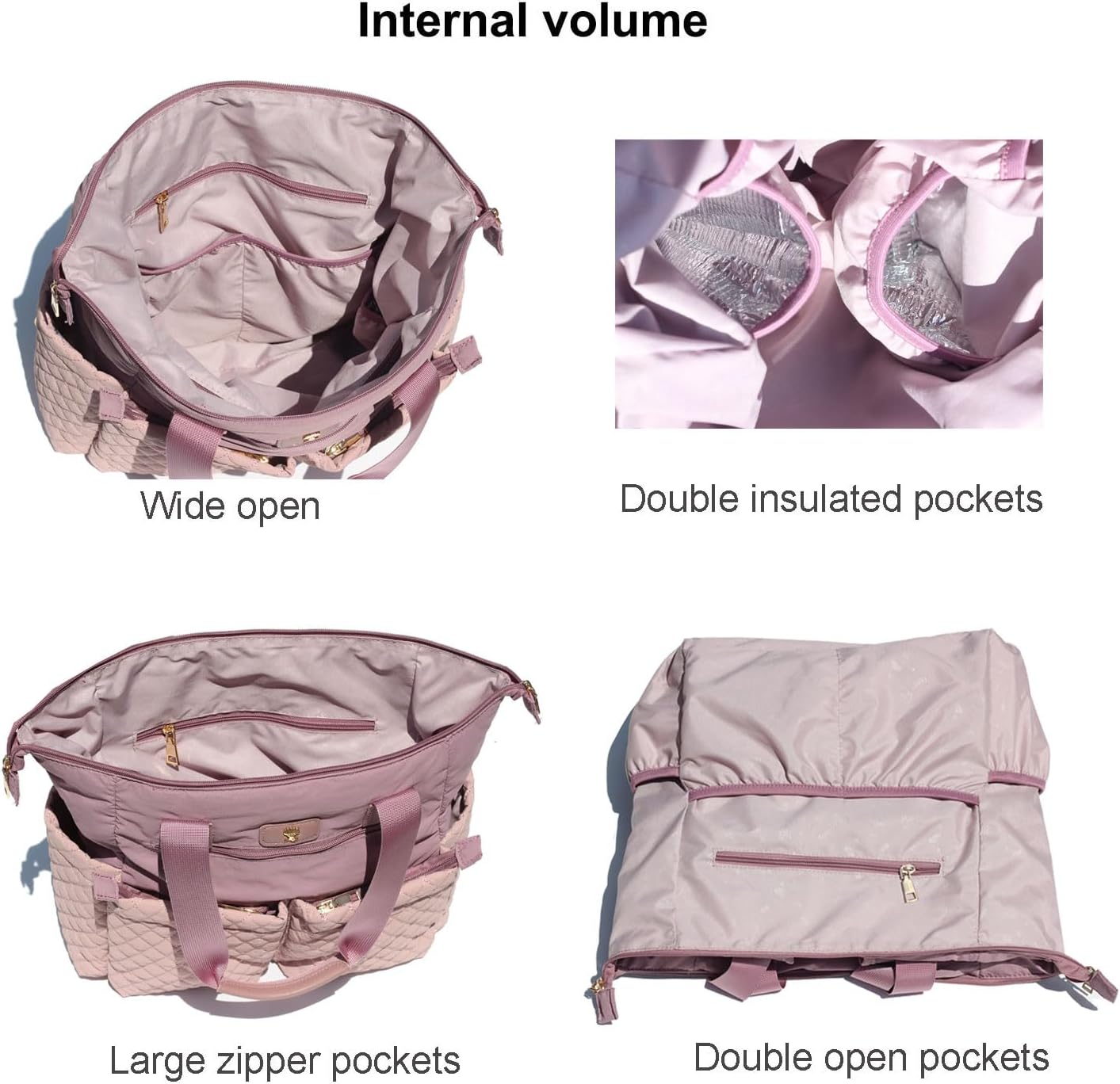 ESVAN Diaper Tote Bag Totepack Backpack 2 in 1 for Women Multifunctional Large Capacity with Insulated Pockets Travel | Multifunctional, Travel