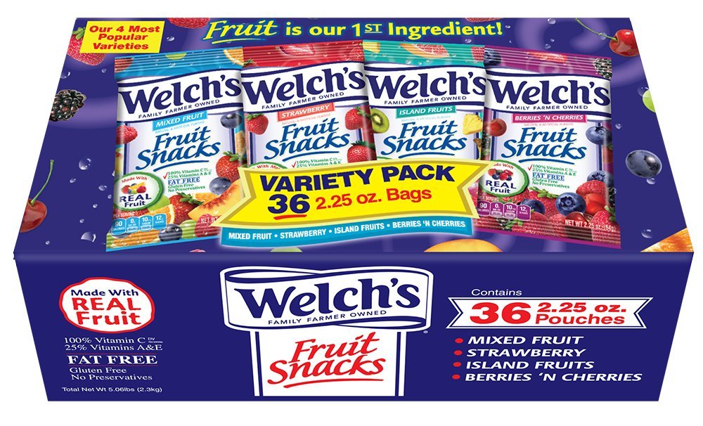 Welch's Fruit Snacks, Variety Pack, 36 Count
