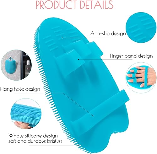 Miniatura 6 de 1 cepillo de ducha de silicona de grado alimenticio suave para el cuerpo, limpiador, exfoliante, masajeador, para el cuidado de la piel, apto para