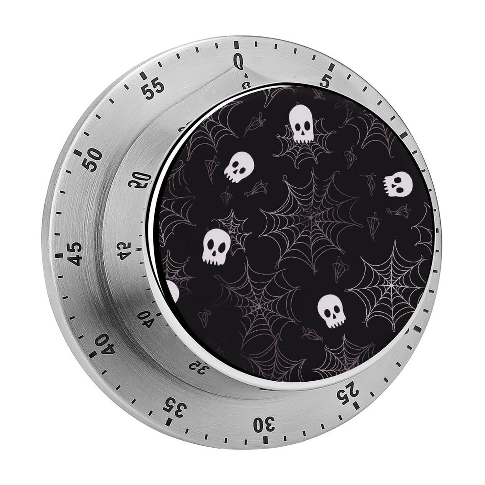 Halloween Goth Kitchen Timer Chef Cooking Timers Clock with Loud Alarm Exquisite Stainless Steel Mechanical
