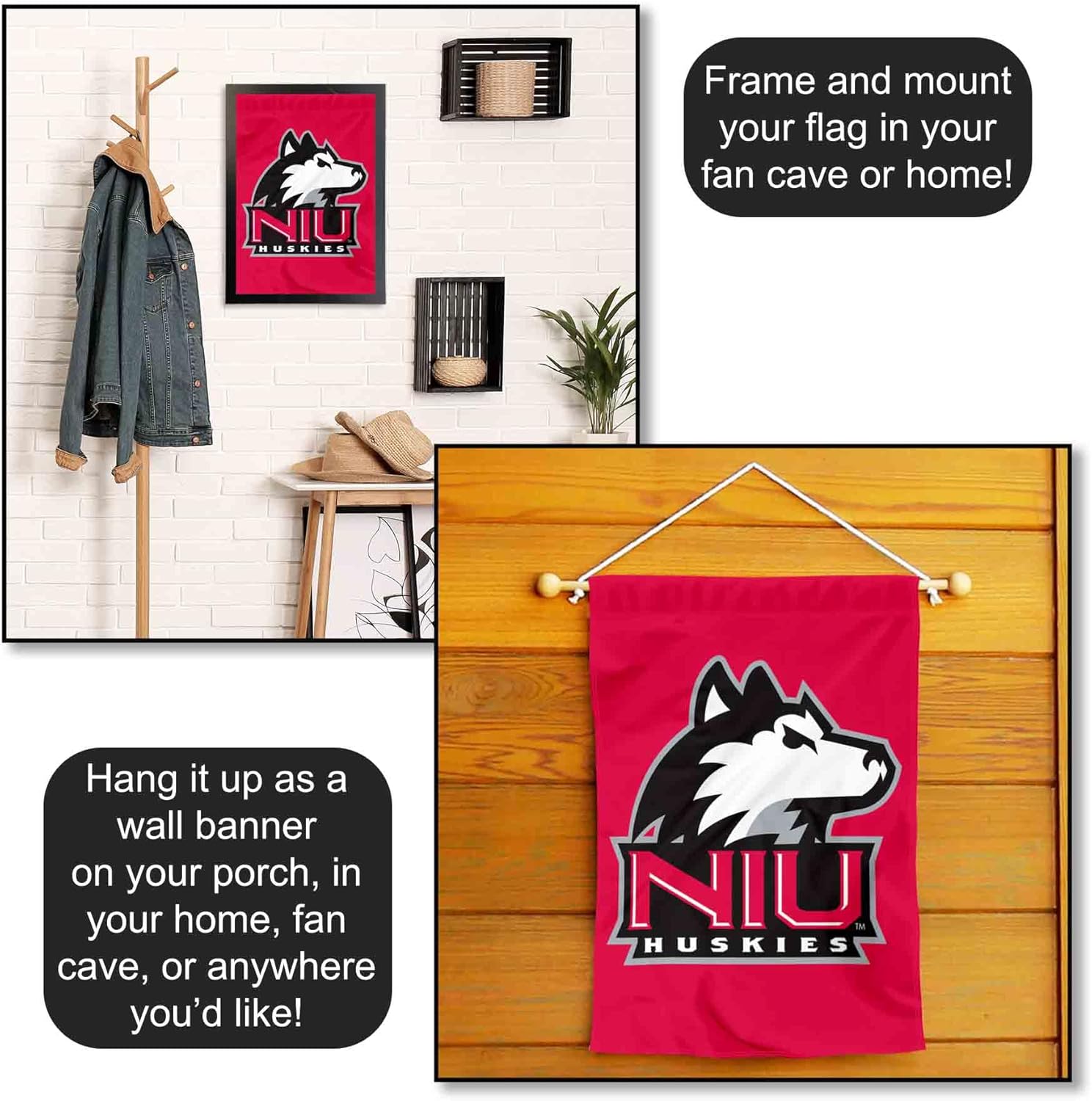NIU Huskies Garden Flag and Yard Banner