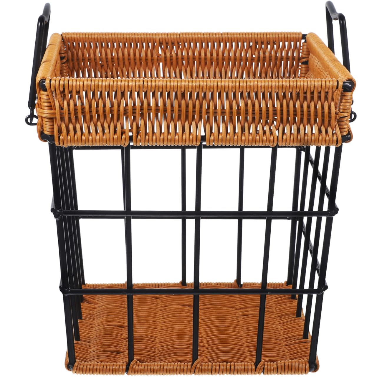 jojofuny Panier à Pain Tressé Carré 30x30 Cm en Fer Peint Antirouille Panier Créatif Réutilisable pour Service et Rangement Décoration Rustique pour Maison et Boulangerie pour Pain
