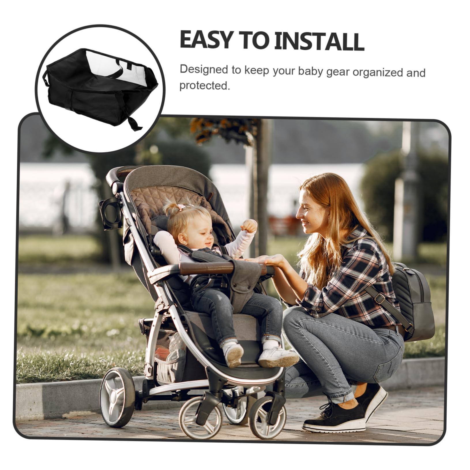 Cesta Inferior de Almacenamiento para Cochecito y Compatible con Carritos Carritos Transpirable