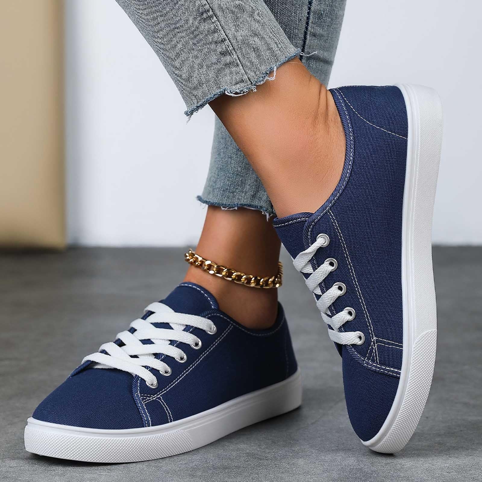 Scarpe Casual da Donna, alla Moda, Unisex, con Lacci, in Tela, comode, Piatte, Traspiranti, da Indossare Tutti i Giorni, per Donne e Uomini.