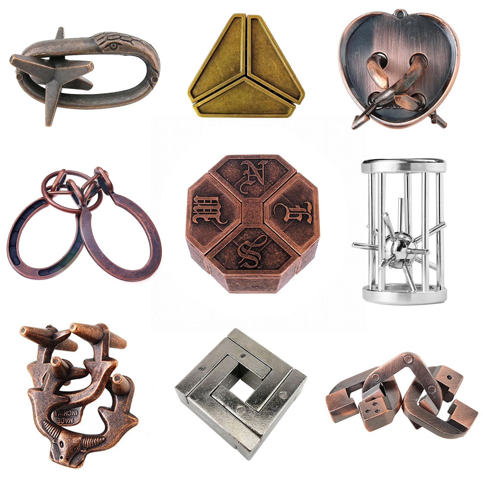 9 pezzi Rompicapi ragazzi e rompicapo adulti Ideale come regalo per rompicapo bambini e come puzzle game per i set regalo per adulti