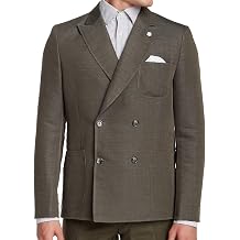 J. Lindeberg Mens Hopper Two Tone Herring Blazer, Military Green, Sz 48L