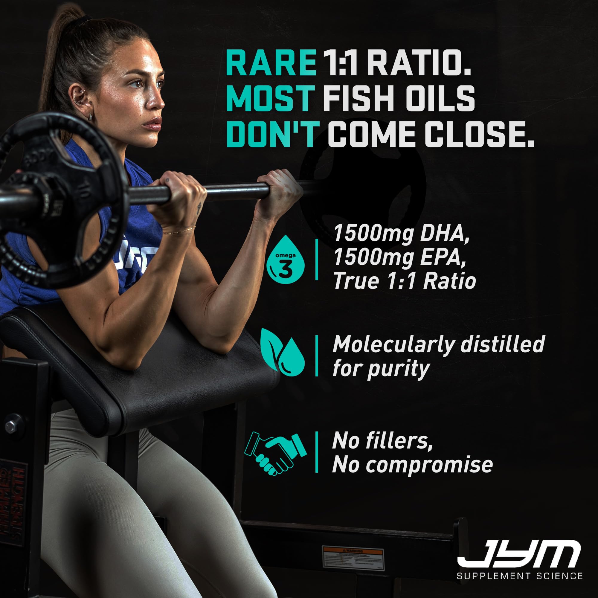 Omega JYM Fish Oil Supplement for Men & Women, EPA, DHA, DPA - 120 Softgels — Amazon image 6