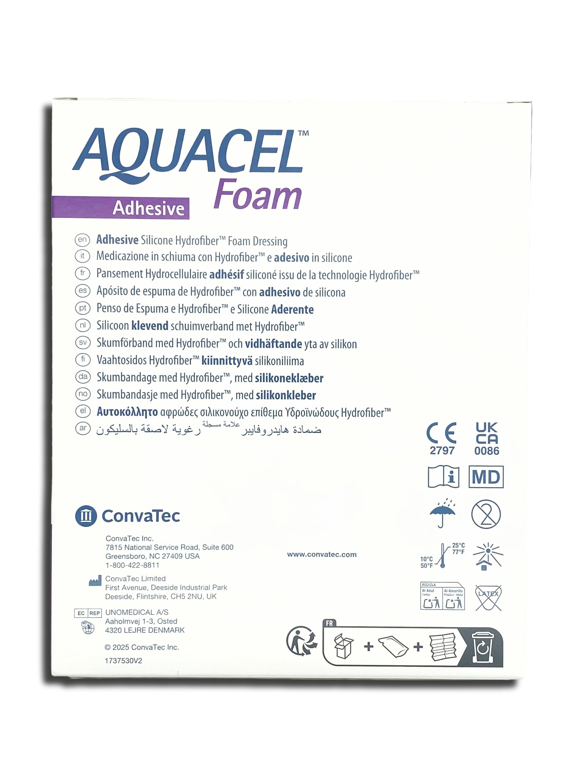 AQUACEL Foam samoprzylepny opatrunek 8 x 8 cm