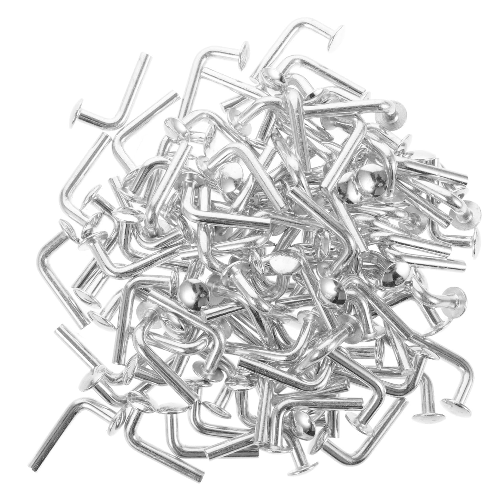 NUOBESTY 100 Stück Lagerregalbolzen aus Eisen Silber Palettenregal Sicherheitsclip für Maximale und Stabilität für Selbstgemacht Nutzer und Profis