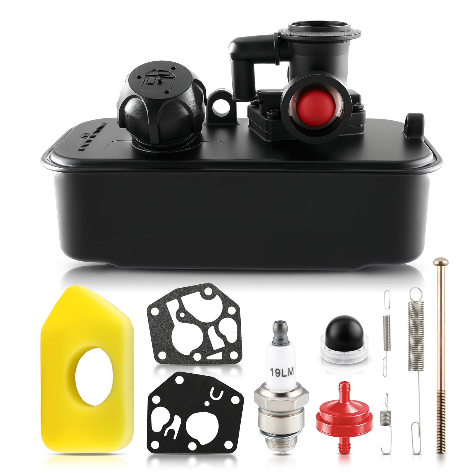 autokay Gas Combustible Tanque y Asamblea Carburador para Briggs y Stratton 499809 498809 un 494406