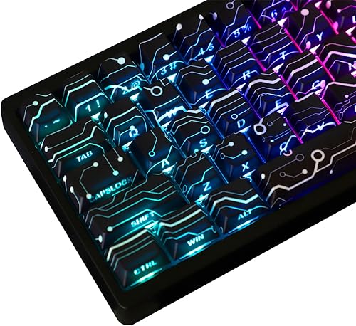 Tsungup Teclas PBT personalizadas, juego de teclas de 135 teclas con tecnología moderna y estilo brillante, teclas de perfil cereza para teclados